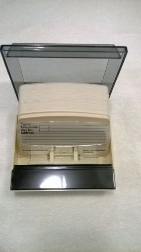 Rolodex petite s-300c covered  addresses/telephone file 125 cards beige nib for sale