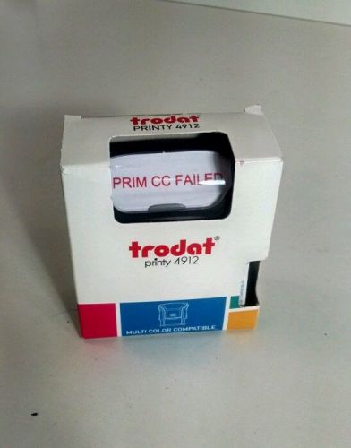 TRODAT PRINTY #4912 2 COLOR SELF INK STAMP &#034;Apply Credit&#034; &amp; &#034;Primary CC Failed&#034;