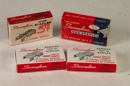 Vintage Swingline Staples in Four Original Boxes