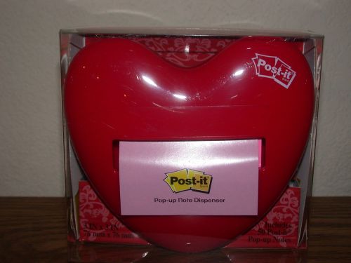 Post It Red Heart Note Dispenser Free Priority Ship!