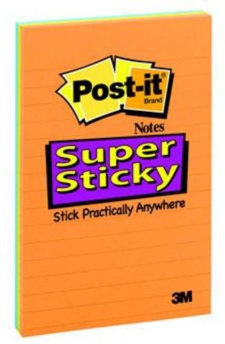Post-it Notes 4&#039;&#039; x 6&#039;&#039; Assorted Neon 3 Count