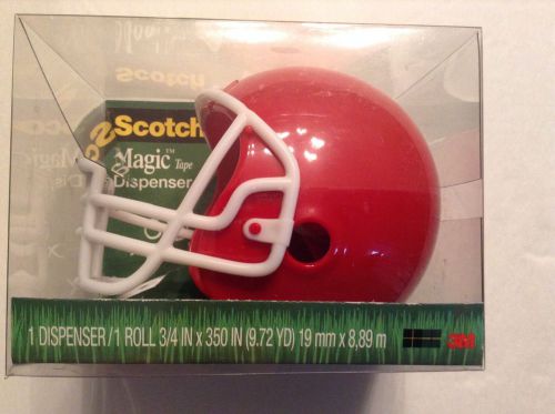 Scotch Magic Tape Dispenser: Football Helmet - Red