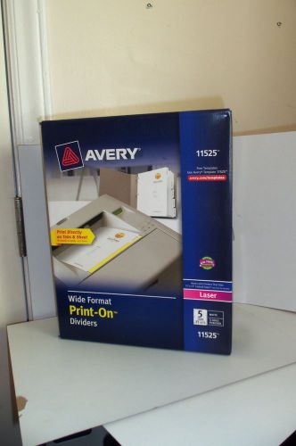 Avery 11525 wide format print on dividers-25 sets-white-5 tabs-3 hole punched for sale