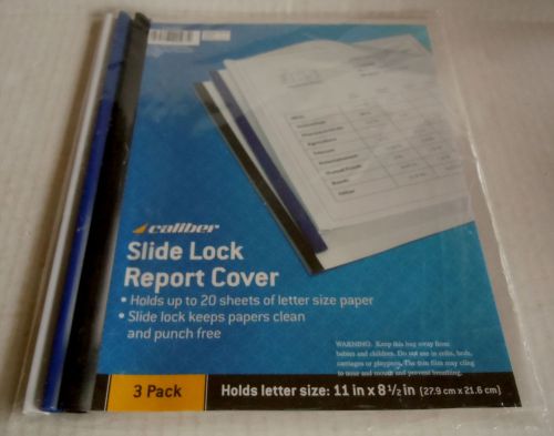 Slide Lock Report Cover 3 Pack Caliber - NIP
