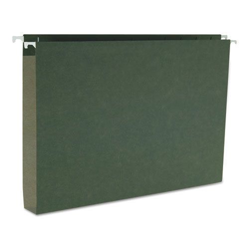 One Inch Capacity Box Bottom Hanging File Folders, Legal, Green, 25/Box