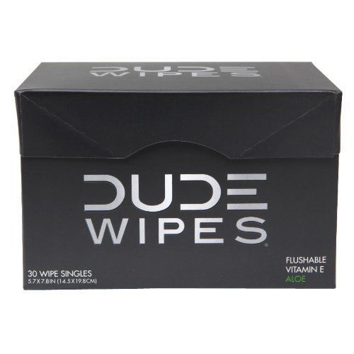 NEW Dude Products Flushable Single Moise Dude Wipes with Aloe Vera (SW-30)