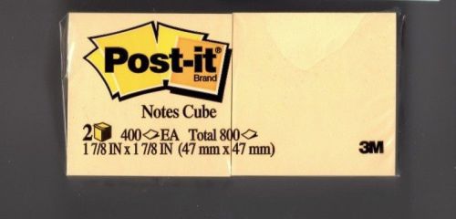 POST IT NOTES 1 7/8&#034; X  1 7/8&#034; 2 PADS OF 400 SHEETS MULTICOLOR ORANGE