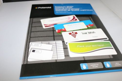 Polaroid Premium White Mailing Labels 240 Blank Label