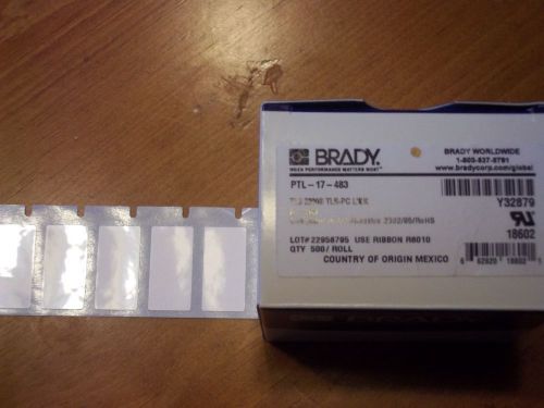 Brady Labels  PTL-17-483   Qty 500/Roll 1&#034; x 1/2&#034;   white