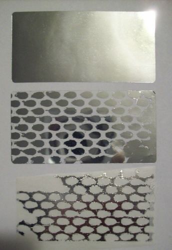 1000 silver chrome huge tamper proof security label sticker seals 1.25&#034; x 2.5&#034; for sale