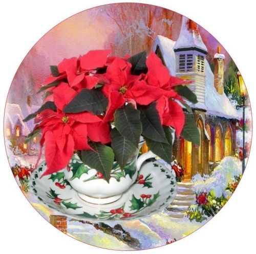 30 Personalized Return Address Labels Teacup Christmas Buy3 get1 free(fx33)