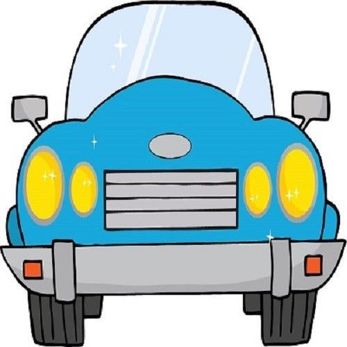 30 Custom Blue Cartoon Car Personalized Address Labels
