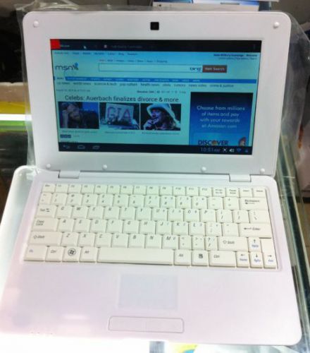 (2015) 10&#039;&#039; mini android 4.1 notebook pc, wifi - white **free shipping** for sale
