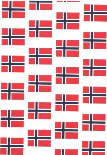 Set of 6 Norwegian Flag blank note cards approx 5 x 7 sealed Norway Flag NIP