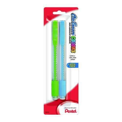 Pentel Clic Eraser Colors Assorted 2 Count