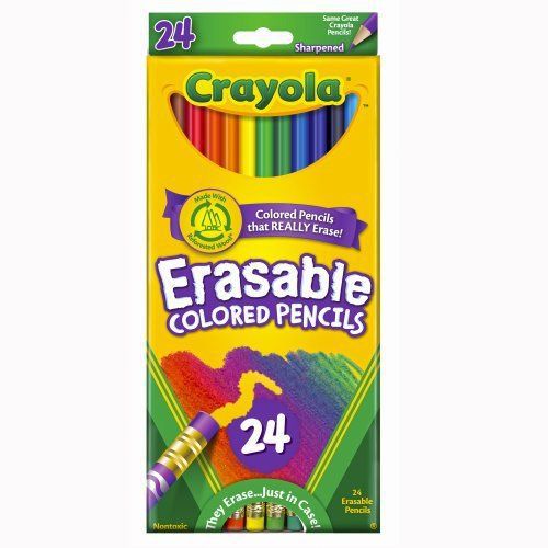 Crayola erasable colored pencils - 3.3 mm lead size - assorted lead - (682424) for sale