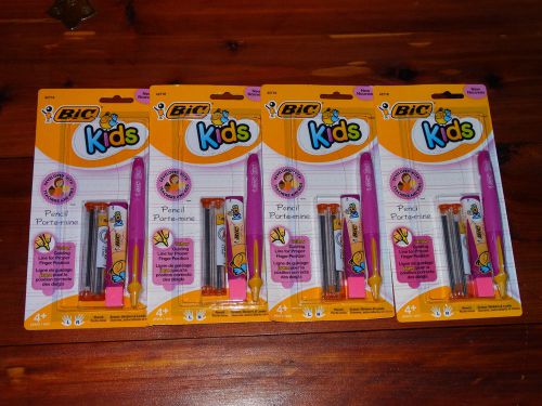 4 Bic Kids Mechanical Pencil Set Pink 1.3 mm Ages 4+ Sealed Free Shipping!!!!!!!