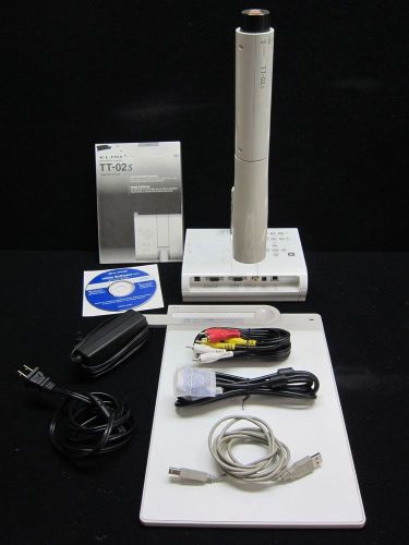 ELMO TT-02S Visual Document Camera + Cables / Adapter / Display Board *Complete*