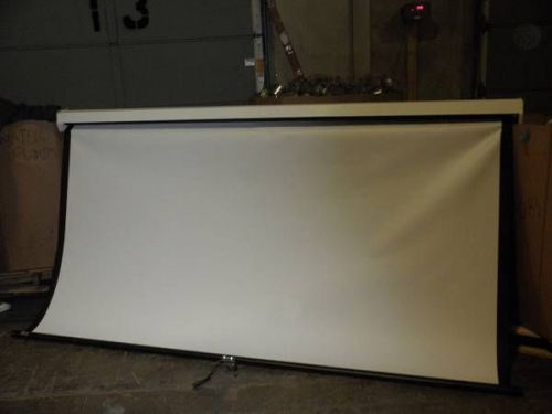 Draper luma 2 heavy duty 9 foot spring wall manual projection projector screen for sale