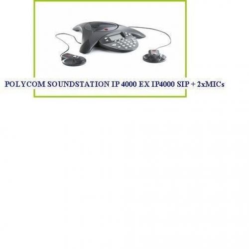NEW POLYCOM SOUNDSTATION IP 4000 EX IP4000 SIP + 2xMICs