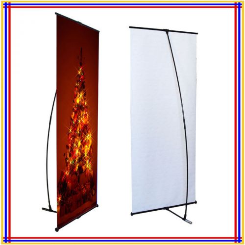 L Banner Stand W32&#034;xH80&#034; with Free 13Oz Vinyl Banner Printing L200