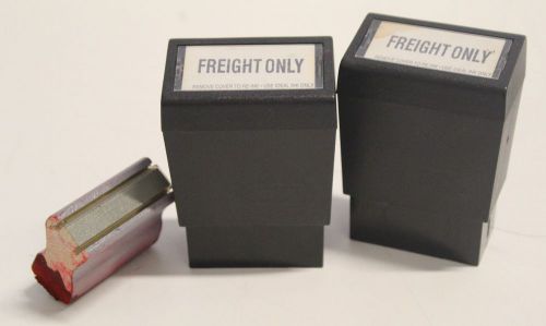 Lot of (3) IDEAL Mini RUBBER STAMP Black INK  &#034;FREIGHT ONLY&#034;