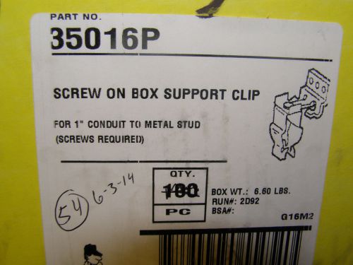 Box 54 pcs erico caddy fasteners 35016p box support clips for 1&#034; conduit to stud for sale