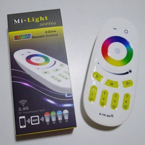 2.4G 4-Zone LED Wireless RF RGBW Control Touch Remote Dimmable Mi Light Series