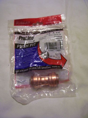 New ProLine 1/2-inch Copper Coupling Easy Push-fit Technology NO SOLDERING