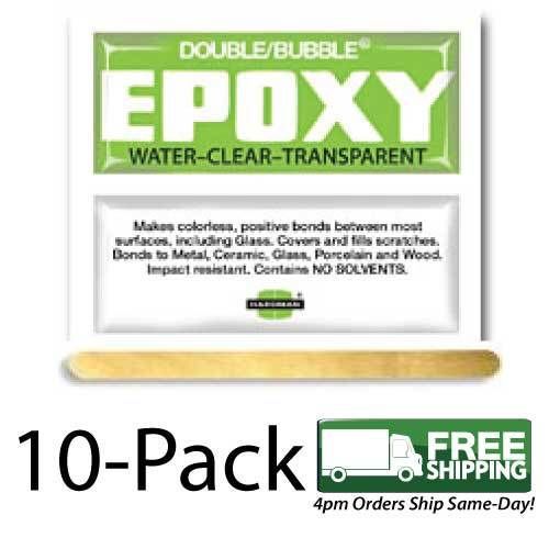 10-pack - hardman double bubble &#034;green&#034; crystal clear epoxy  #04004 for sale