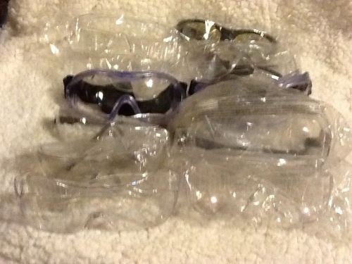 11 NEW PAIR SAFETY GLASSES 99.9% UF SCRATCH RESISTANT ASSORTED SHAPES COLORS