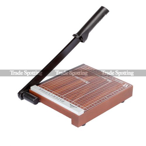 Jielisi B6 Wood Rotary Guillotine Ruler Paper Cutter Trimmer Brown