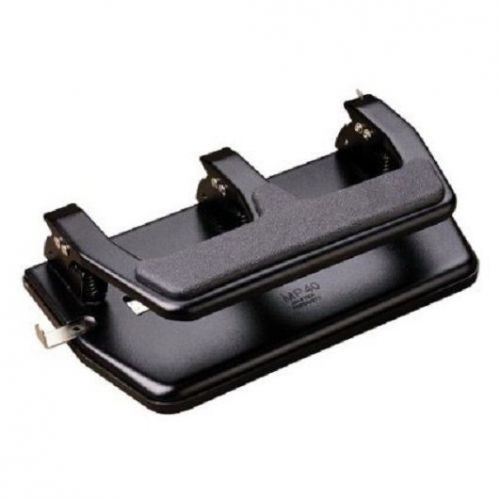 Master 30-sheet 3-hole punch with padded handle, black (matmp40) for sale