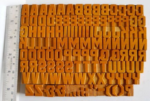 120 piece Vintage Letterpress wood wooden type printing blocks 17mm mint#wb18