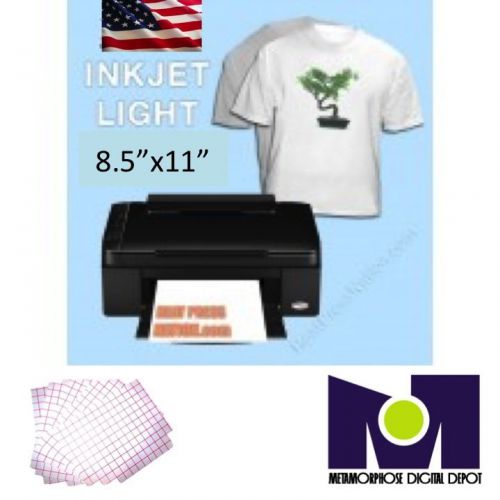 100PACK LIGHT-HEAT TRANSFER PAPER FOR INK JET PRINTING Red Grid