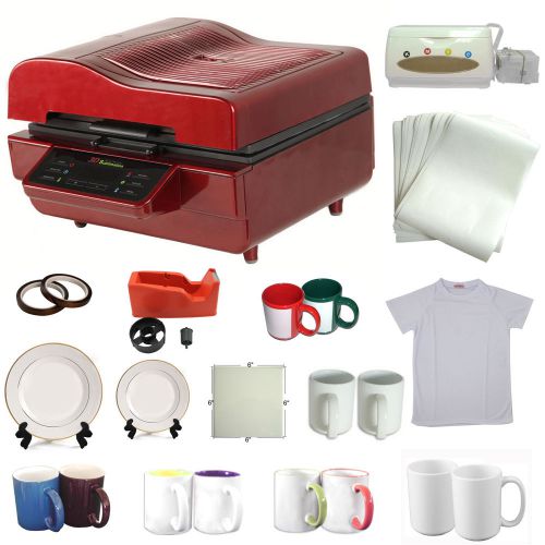 3d heat press machine sublimation ink transfer mug plate tile t-shirt printing for sale