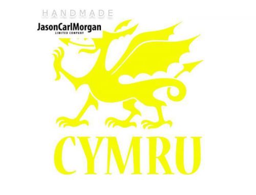 JCM® Iron On Applique Decal, Cymru Neon Yellow