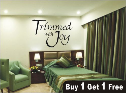 2X Trimmed with Joy Vinyl Wall Stickers Decal Art Home Decor - 559024