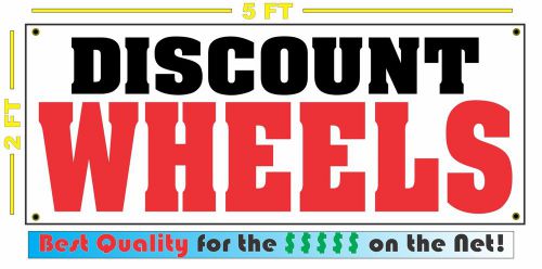 Discount wheels banner sign new 4 car truck suv van repair tire shop rims for sale