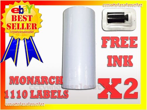 2 SLEEVES WHITE LABEL FOR MONARCH 1110 PRICING GUN 2 SLEEVES=32ROLLS