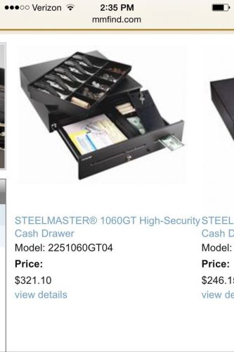 Steelmaster 1060gt04 High Security Cash Drawer W Keys Register In Box