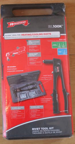 Arrow RL100K Rivet Tool Kit Ideal for Heating / Cooling Ducts New