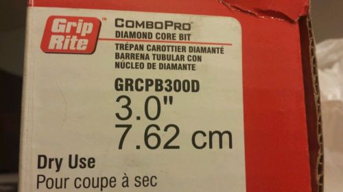 Grip Rite ComboPro Diamond Core Bit 3&#034; Dry Use GRCPB300D