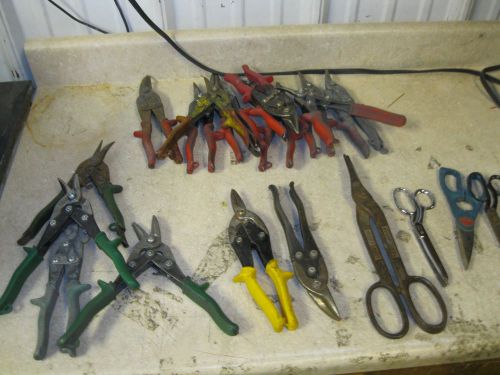 Large lot of Tin Snips &amp; Scissors (D1)
