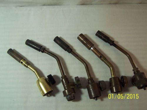 Five vintage propane torch heads for sale