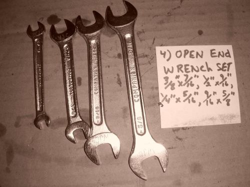 4 open end wrench set 1/4&#034;-5/16&#034; &amp; 3/8&#034;-7/16&#034; &amp; 1/2&#034;-9/16&#034;,&amp; 9/16&#034;-5/8&#034;