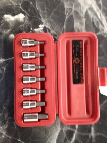 Wright Tool 305 3/8&#034; Drive 7 Piece Hex Set 1/8&#034; - 3/8&#034;