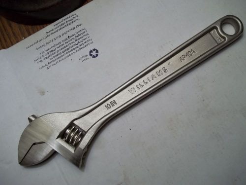 New 10&#034; williams adjustable wrench ap-10a mechanic tools klein proto armstrong for sale