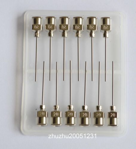 1&#034; 20gauge blunt stainless steel dispensing syringe needle tips 36pcs for sale