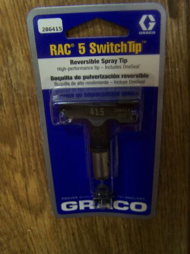 New Graco Rac 5 SwitchTip Reversible Spray Tip, 415, # 286415,